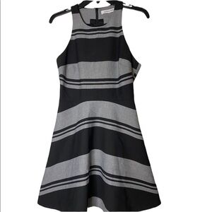 Elizabeth and James Black/Gray Magdalena Fit Flare Dress
